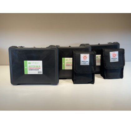 Аптечка первой помощи универсальная в футляре (с механическим тонометром) фото