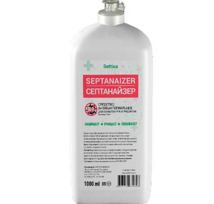 Косметический антисептик-гель Septanaizer (65-69% cпирта) 1л. фото